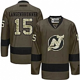 Glued New Jersey Devils #15 Langenbrunner Green Salute to Service NHL Jersey,baseball caps,new era cap wholesale,wholesale hats
